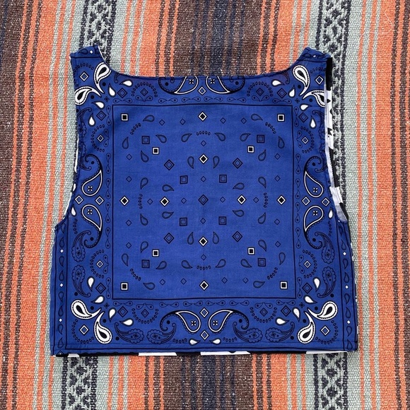 Vintage Deadstock handmade cow print top - Picture 6 of 12